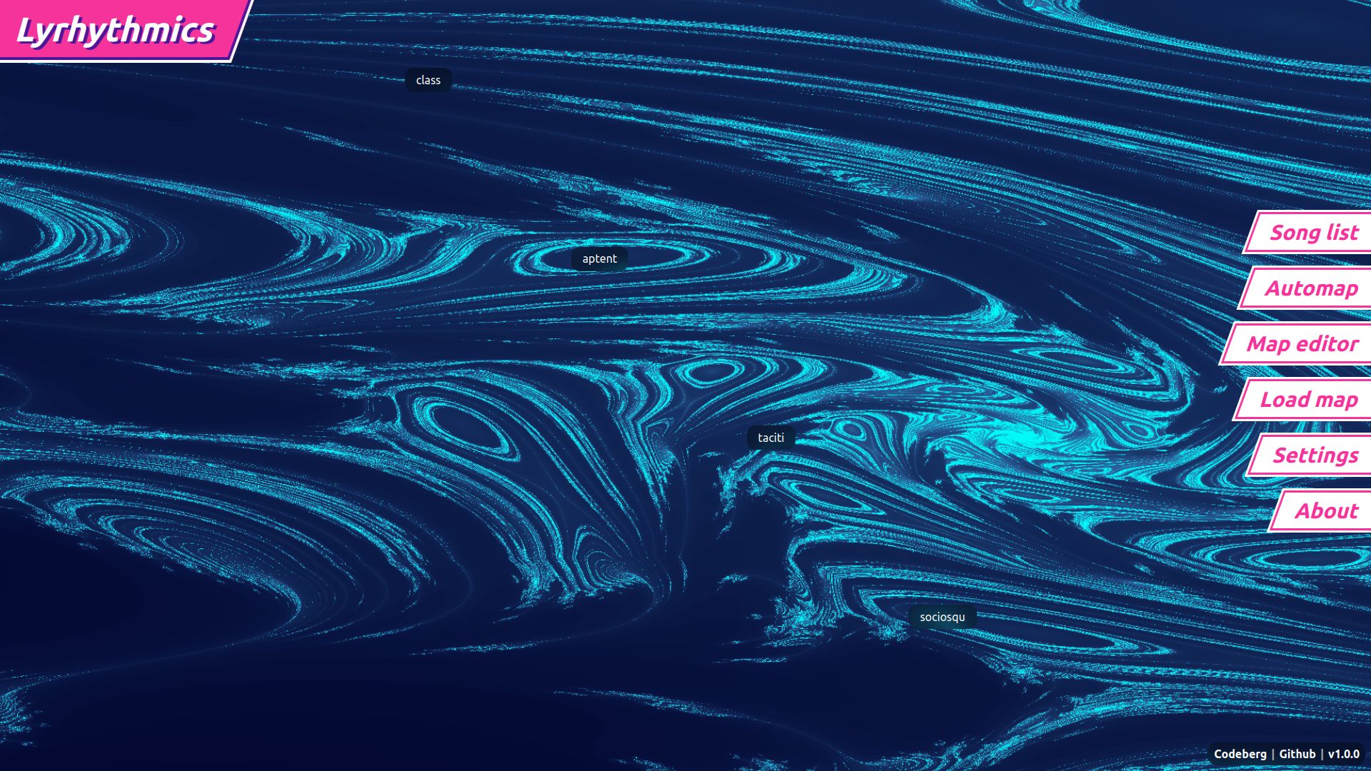 Screenshot of Lyrhythmics